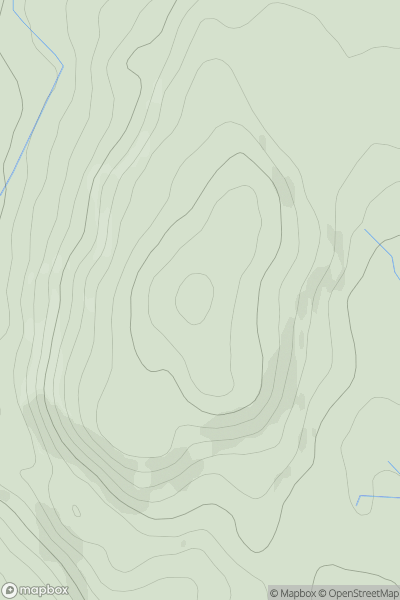 Thumbnail image for Larg Hill [Carrick and Galloway] [NX439657] showing contour plot for surrounding peak